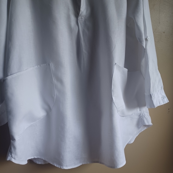 FOR CYNTHIA 100%LINEN BLOUSE - Picture 6 of 7